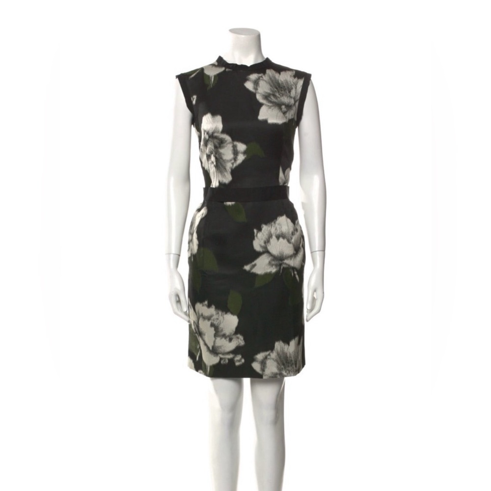 Lanvin Black and White Floral  Dress